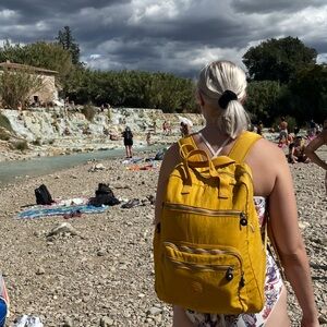 Kipling Mustard Backpack